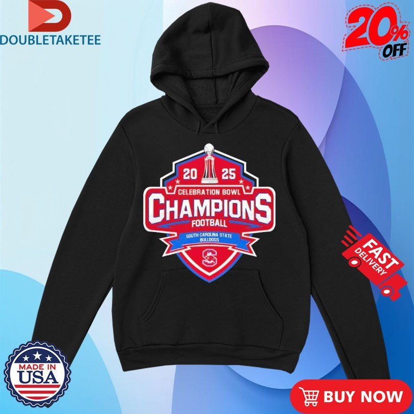 Official South Carolina State Bulldogs 2025 Celebration Bowl Champions Shirts