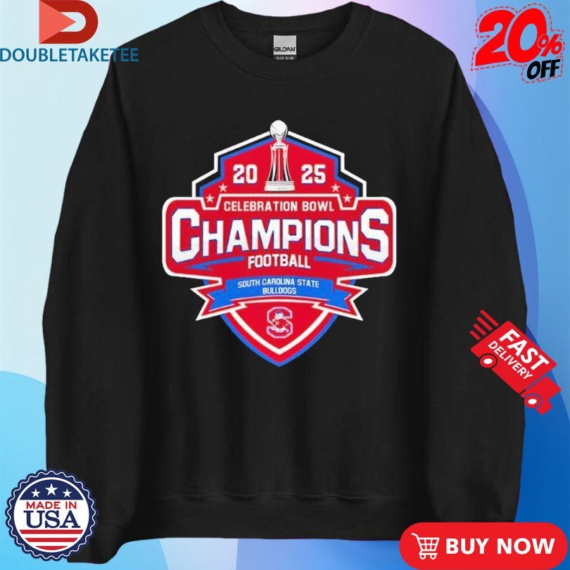 Official South Carolina State Bulldogs 2025 Celebration Bowl Champions Shirts
