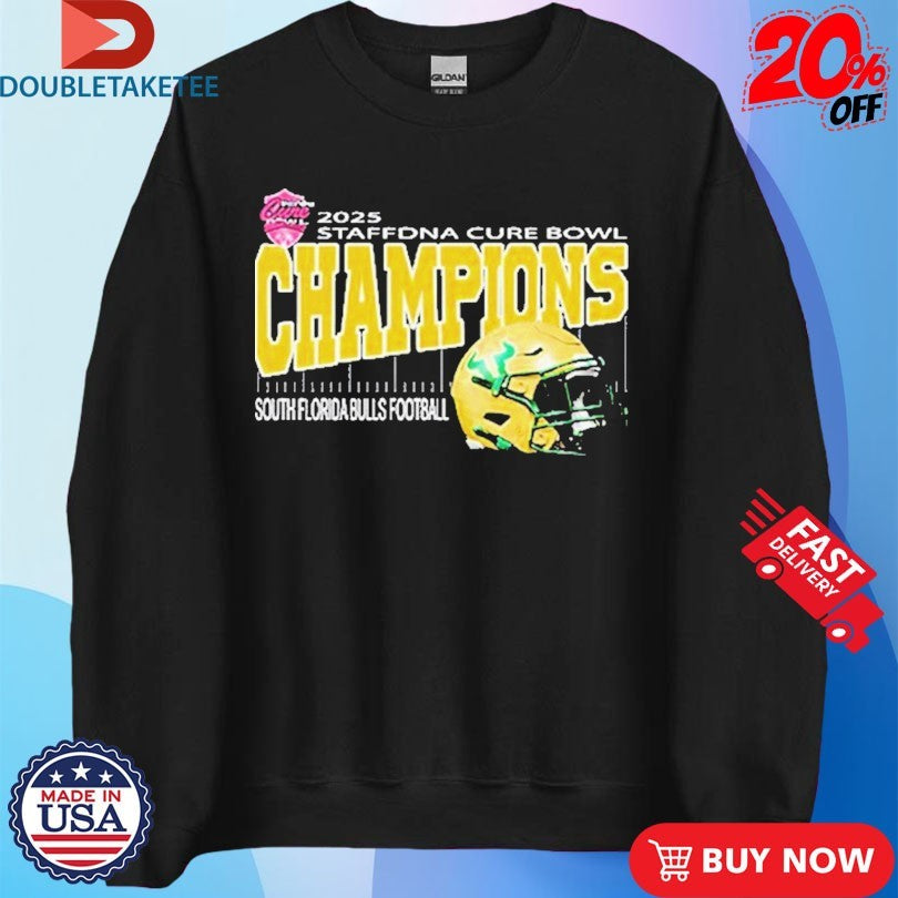 Official South Florida Bulls Staffdna Cure Bowl Champions 2025 Shirts