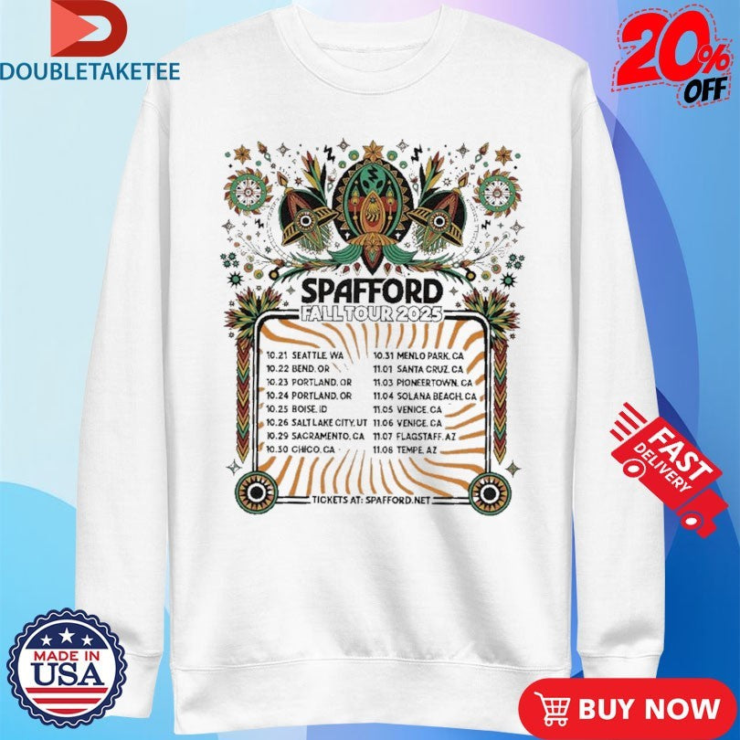 Official Spafford Fall Tour 2025 October And November 2025 Shirts