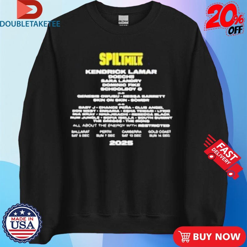 Official Spilt Milk Block Tour 2025 Shirts
