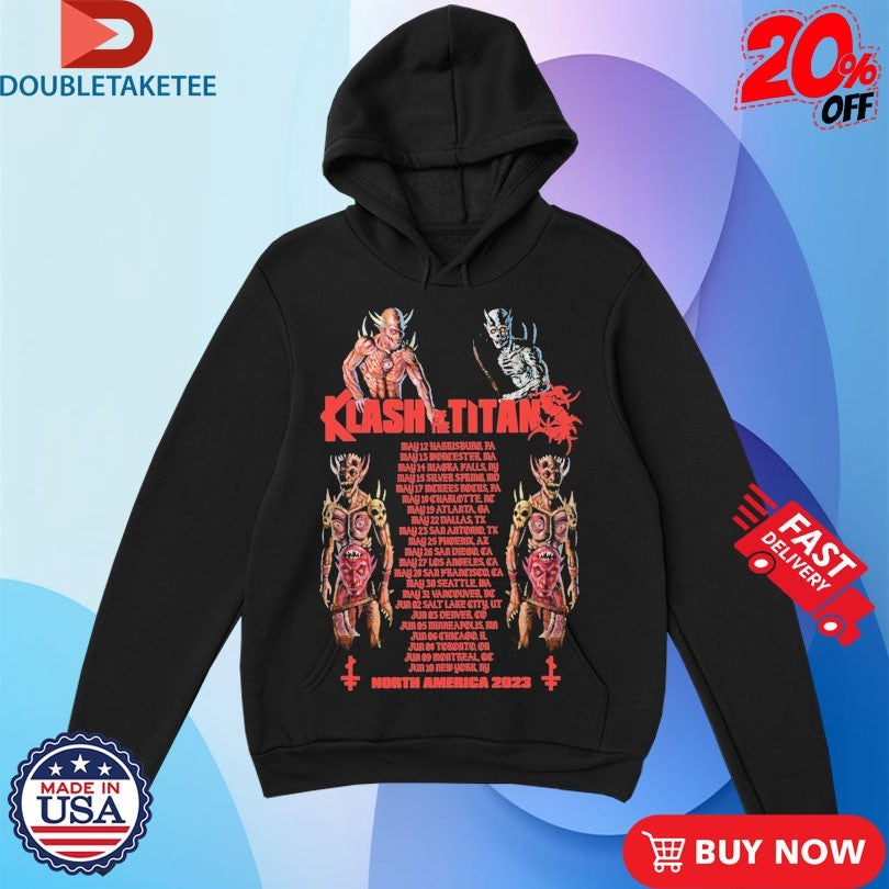 Official Spiritworld Klash Of The Titan Spring Tour 2023 Dates Shirts