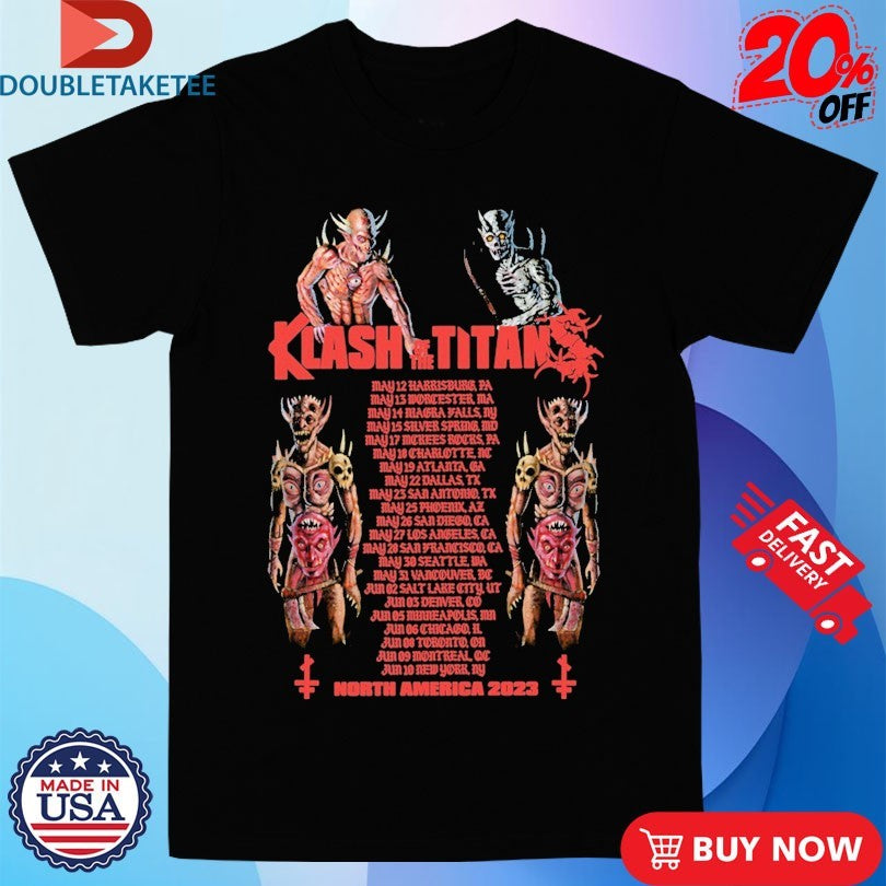 Official Spiritworld Klash Of The Titan Spring Tour 2023 Dates Shirts