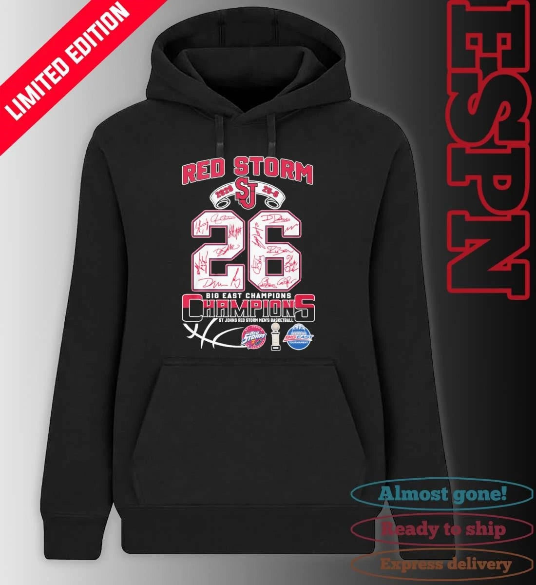 Official St John’s Red Storm Big East Champions 25-6 Shirt