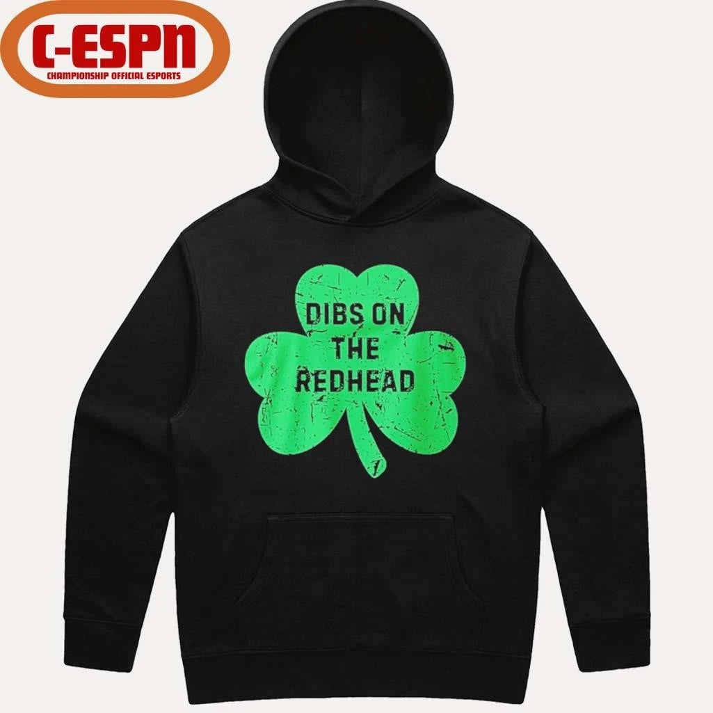 Official St Patricks Day Dibs On The Redhead Irish Shamrock Shirt