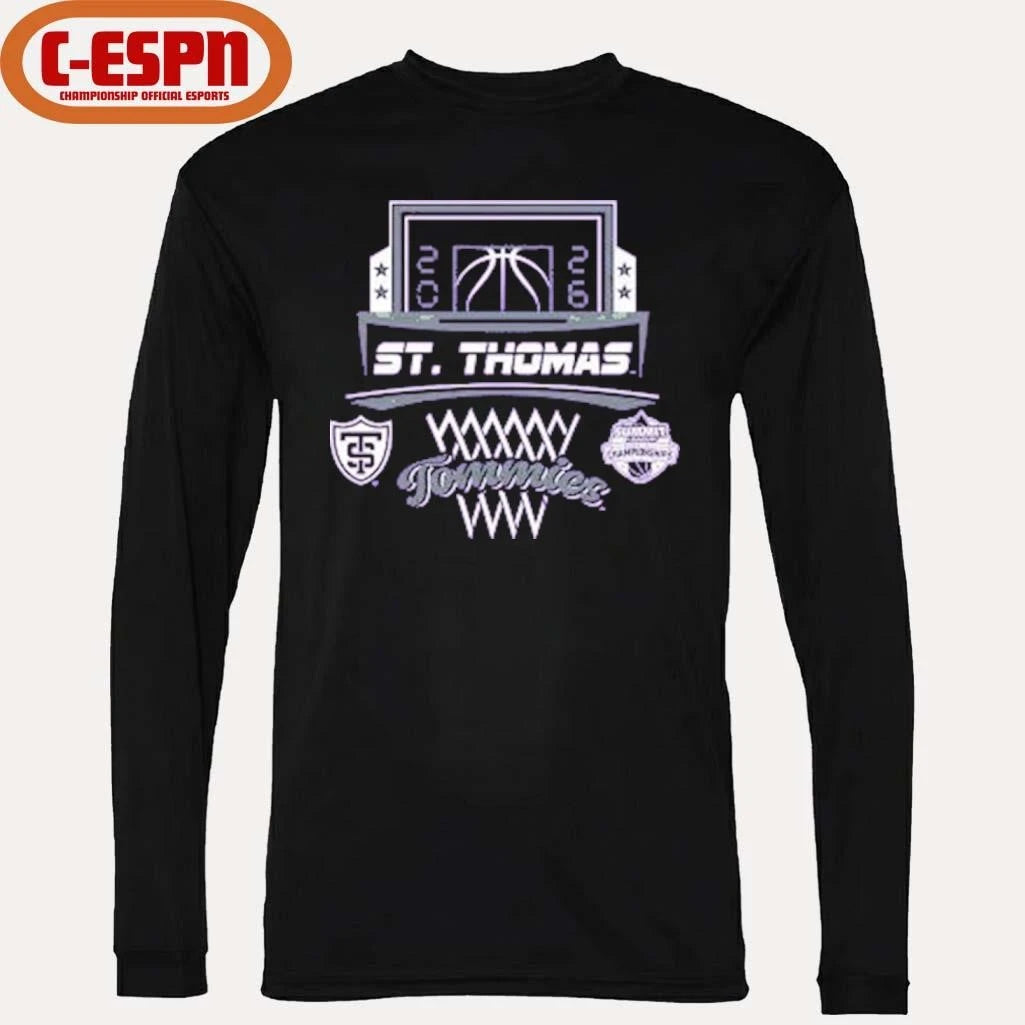 Official St Thomas Tommies Basketball 2026 The Summit League Championship Shirt