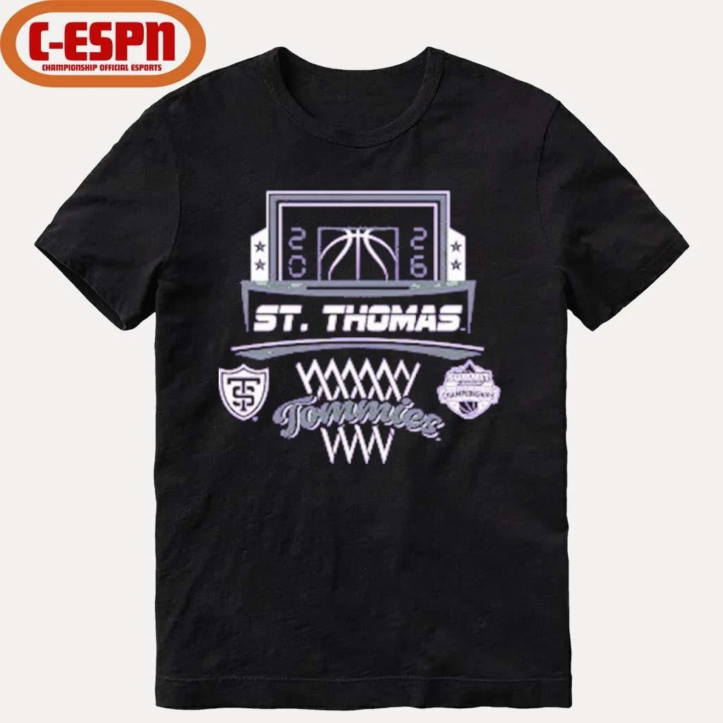 Official St Thomas Tommies Basketball 2026 The Summit League Championship Shirt