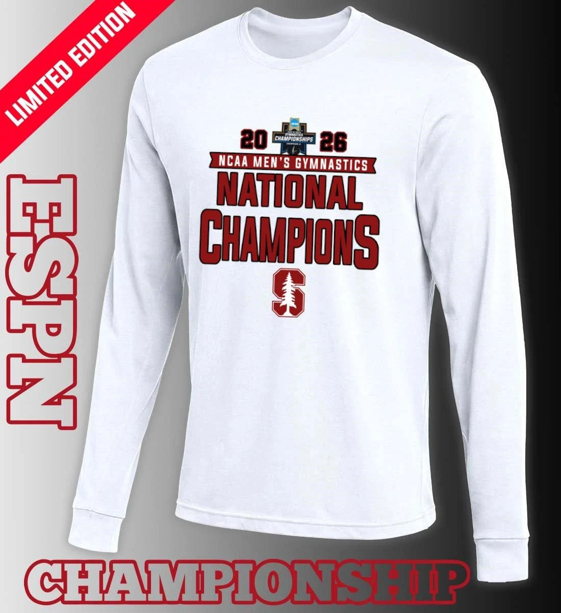 Official Stanford Cardinal 2026 NCAA Men’s Gymnastics National Champions Shirt