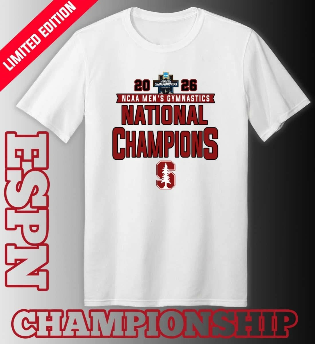 Official Stanford Cardinal 2026 NCAA Men’s Gymnastics National Champions Shirt