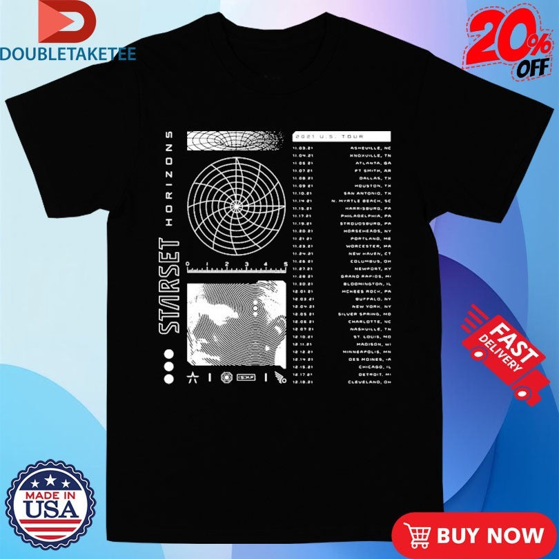 Official Starset Horizons 2021 Us Tour Dates Shirts