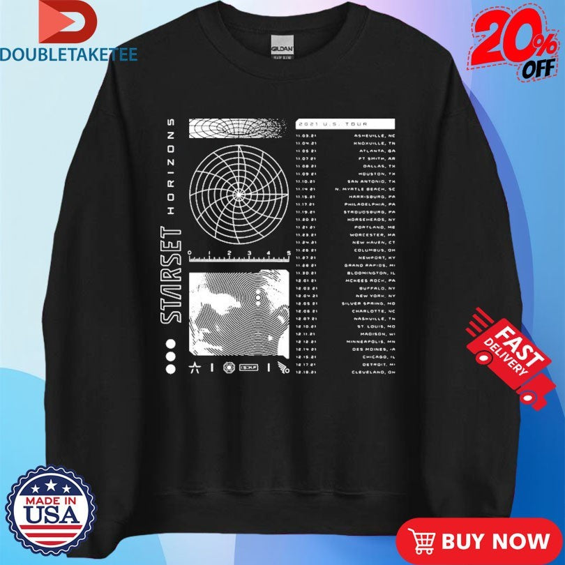 Official Starset Horizons 2021 Us Tour Dates Shirts