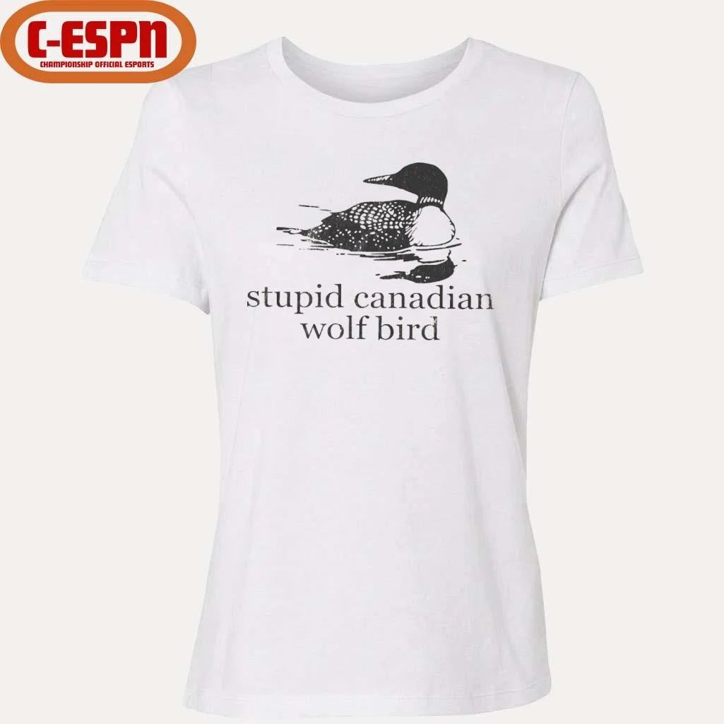 Official Stupid Canadian Wolf Bird Hockey Romance LGBT Shirt