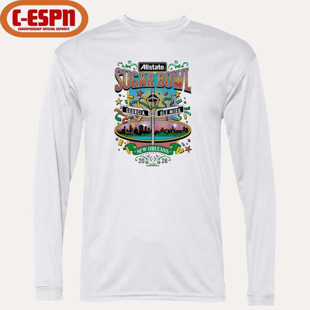 Official Sugar Bowl Bourbon Street Georgia Vs Ole Miss Shirt
