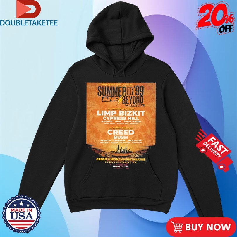 Official Summer Of ’99 And Beyond Festival 2026 Lineup In Tinley Park Illinois At Credit Union 1 Amphitheatre Creed Presents The 3rd Annual Shirts