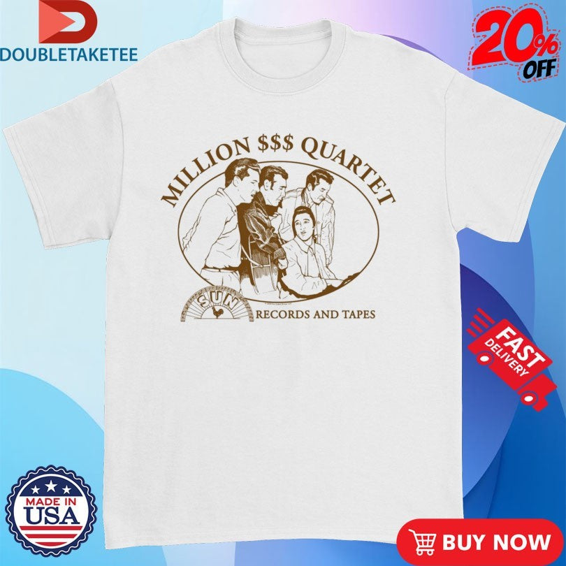 Official Sun Records Million Dollar Quartet Records And Tapes Shirts