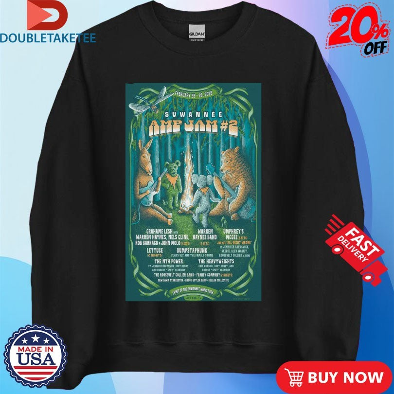 Official Suwannee Amp Jams Live Oak, FL Feb 26-28 2026 Shirts