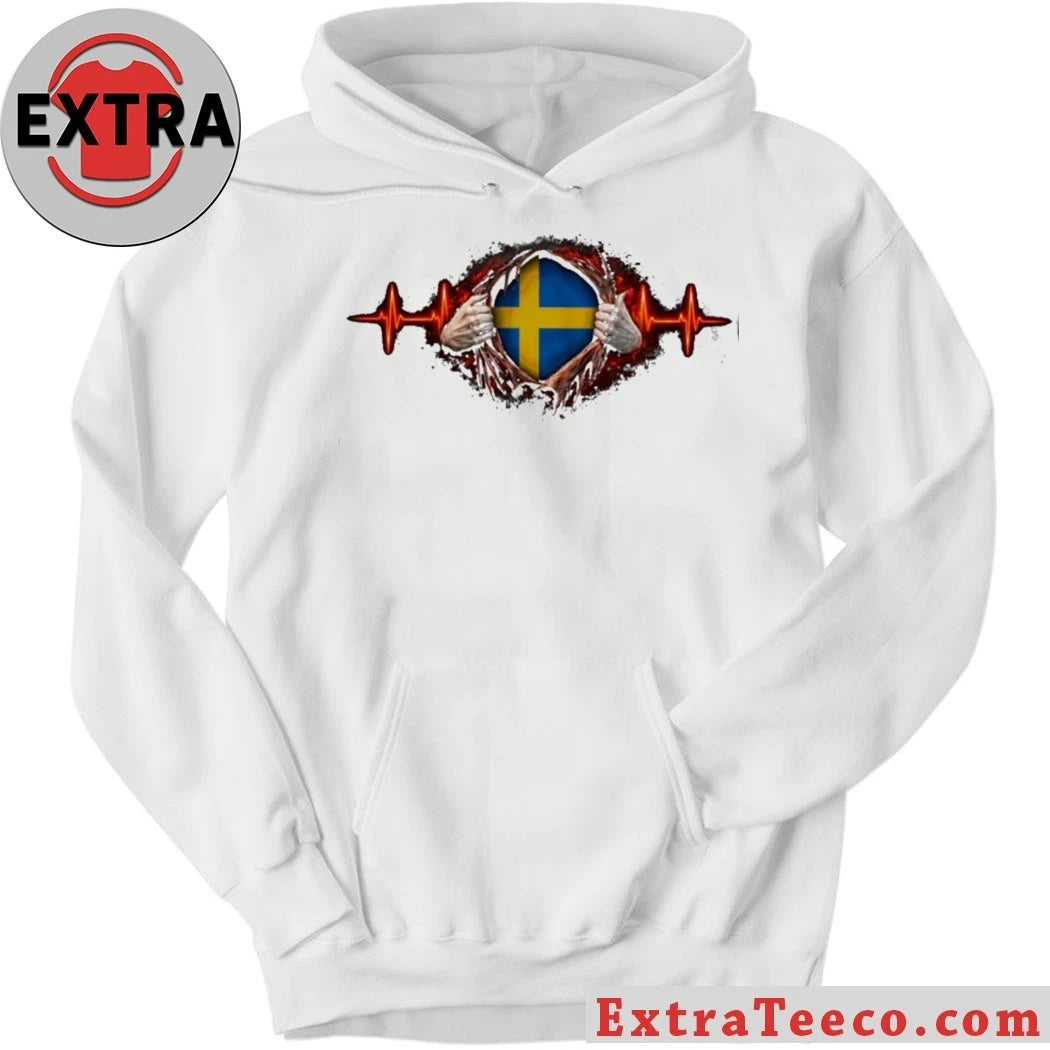 Official Swedish Heartbeat Flag T-Shirt