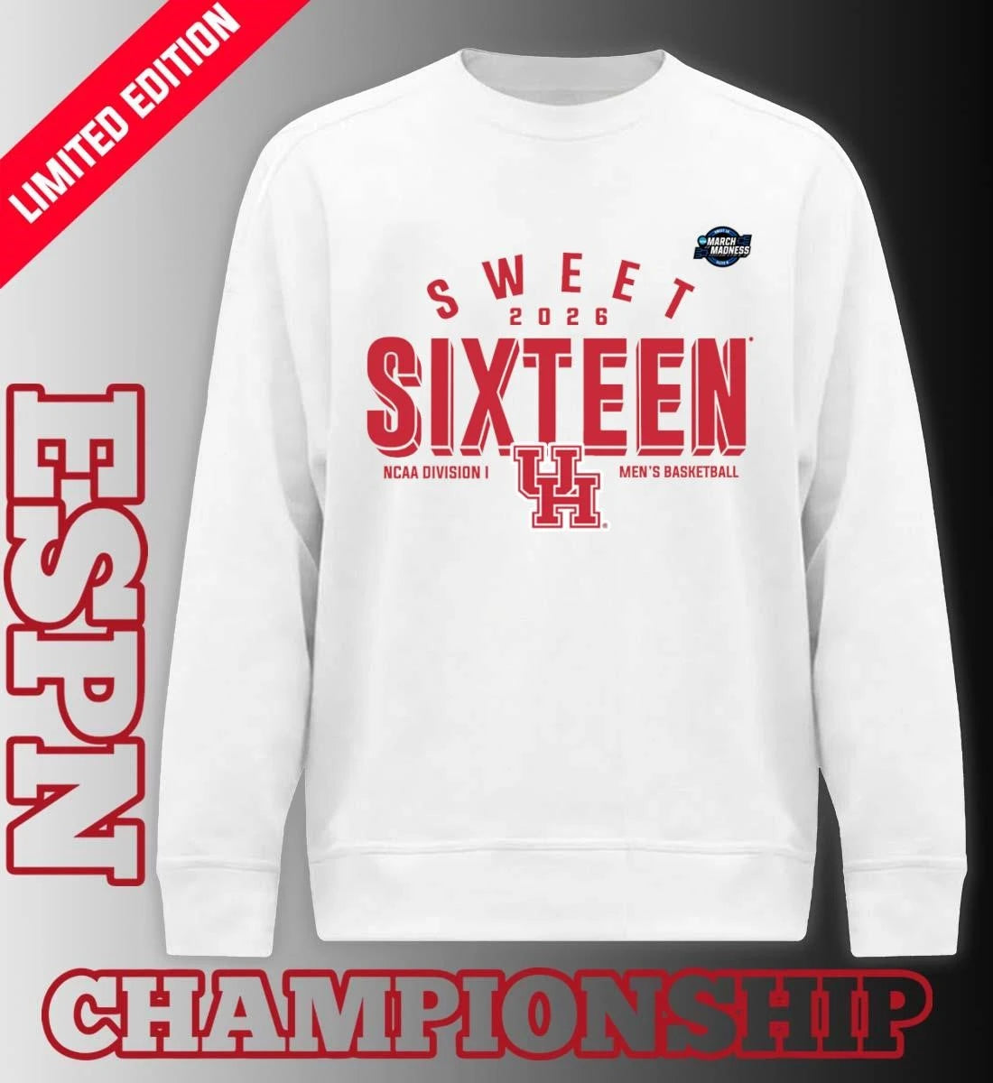 Official Sweet 16 Houston Cougars 2026 NCAA Men’s Basketball T-Shirt