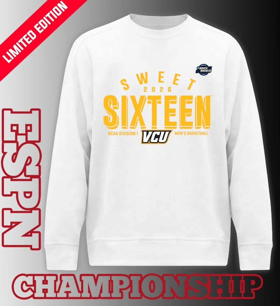 Official Sweet 16 VCU Rams 2026 NCAA Men’s Basketball T-Shirt