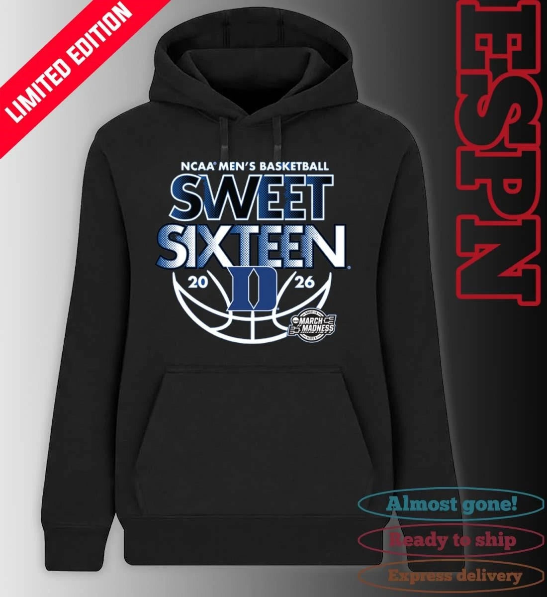 Official Sweet Sixteen 2026 Duke NCAA Men’s Basketball Shirt