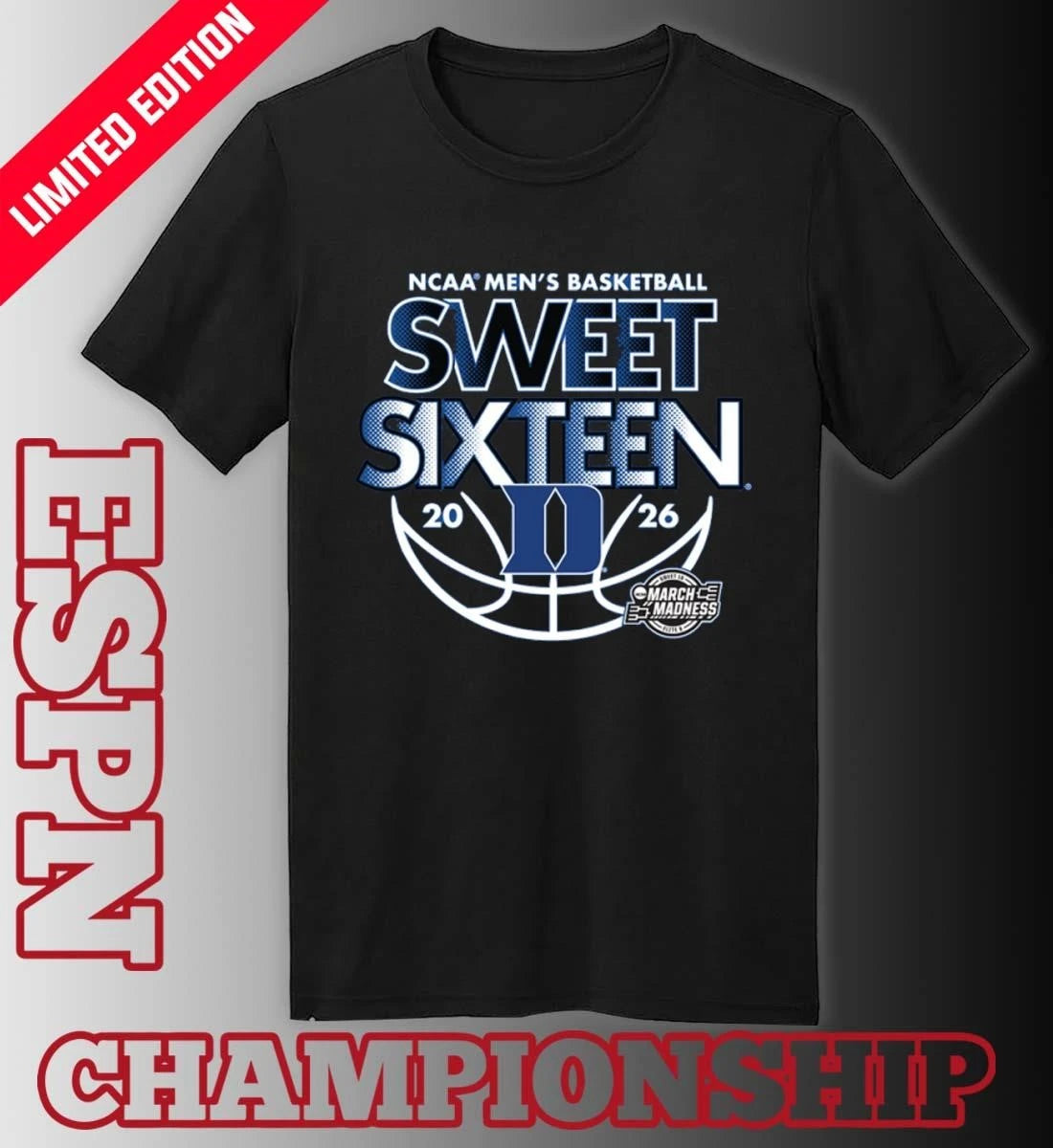 Official Sweet Sixteen 2026 Duke NCAA Men’s Basketball Shirt