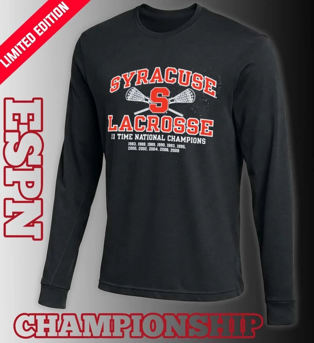 Official Syracuse Lacrosse 11 Time National Champions Shirt