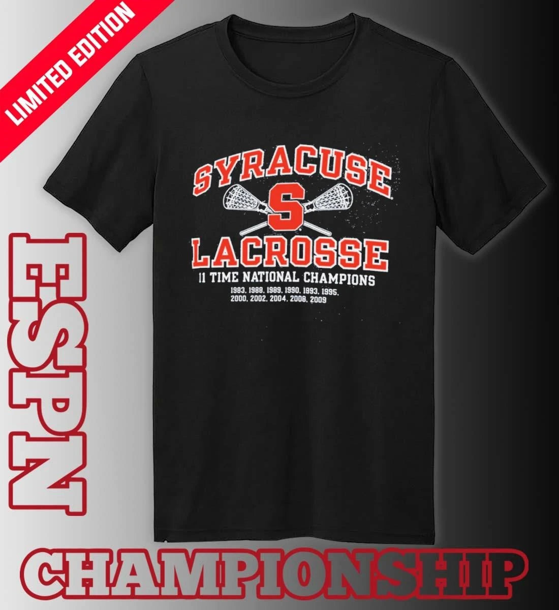 Official Syracuse Lacrosse 11 Time National Champions Shirt