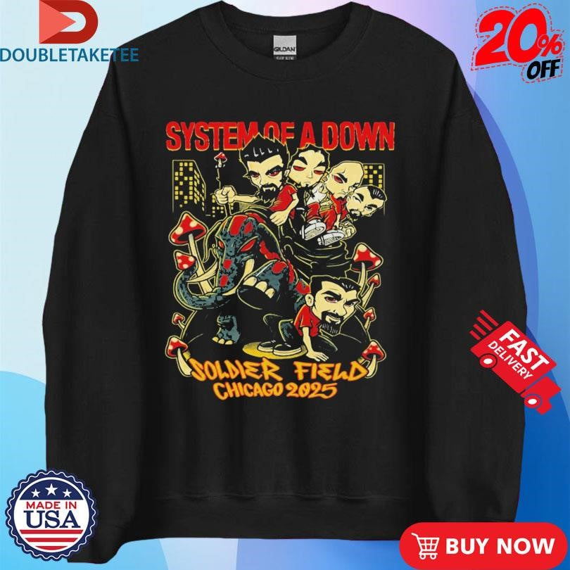 Official System Of A Down Soldier Field Chicago 2025 Elephant Shirts