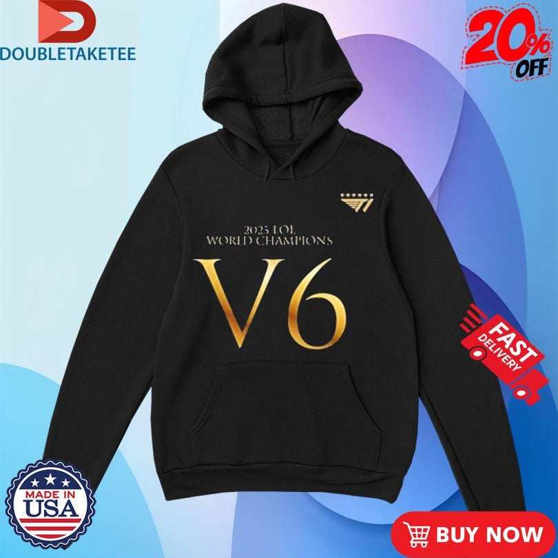 Official T1 2025 World Champions V6 Shirts