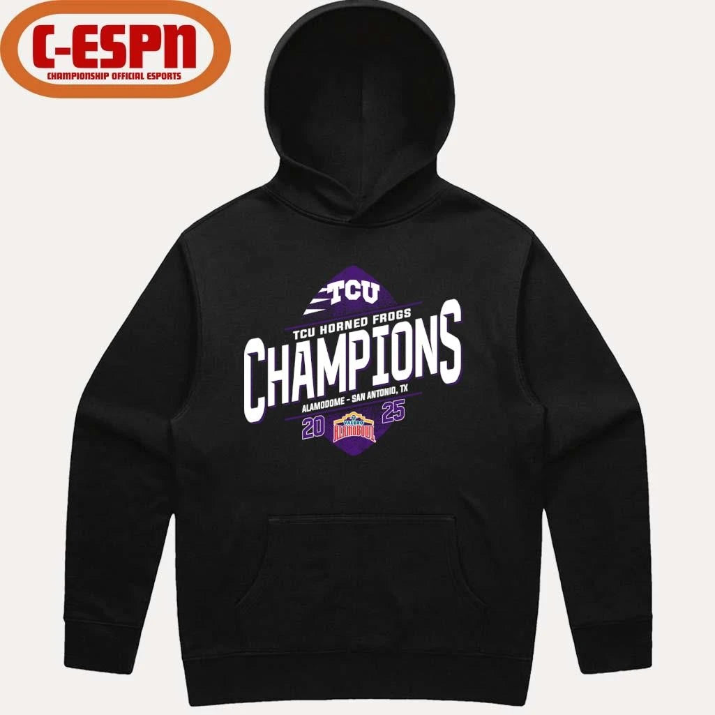 Official TCU Football 2025 Alamo Bowl Champions T-Shirt