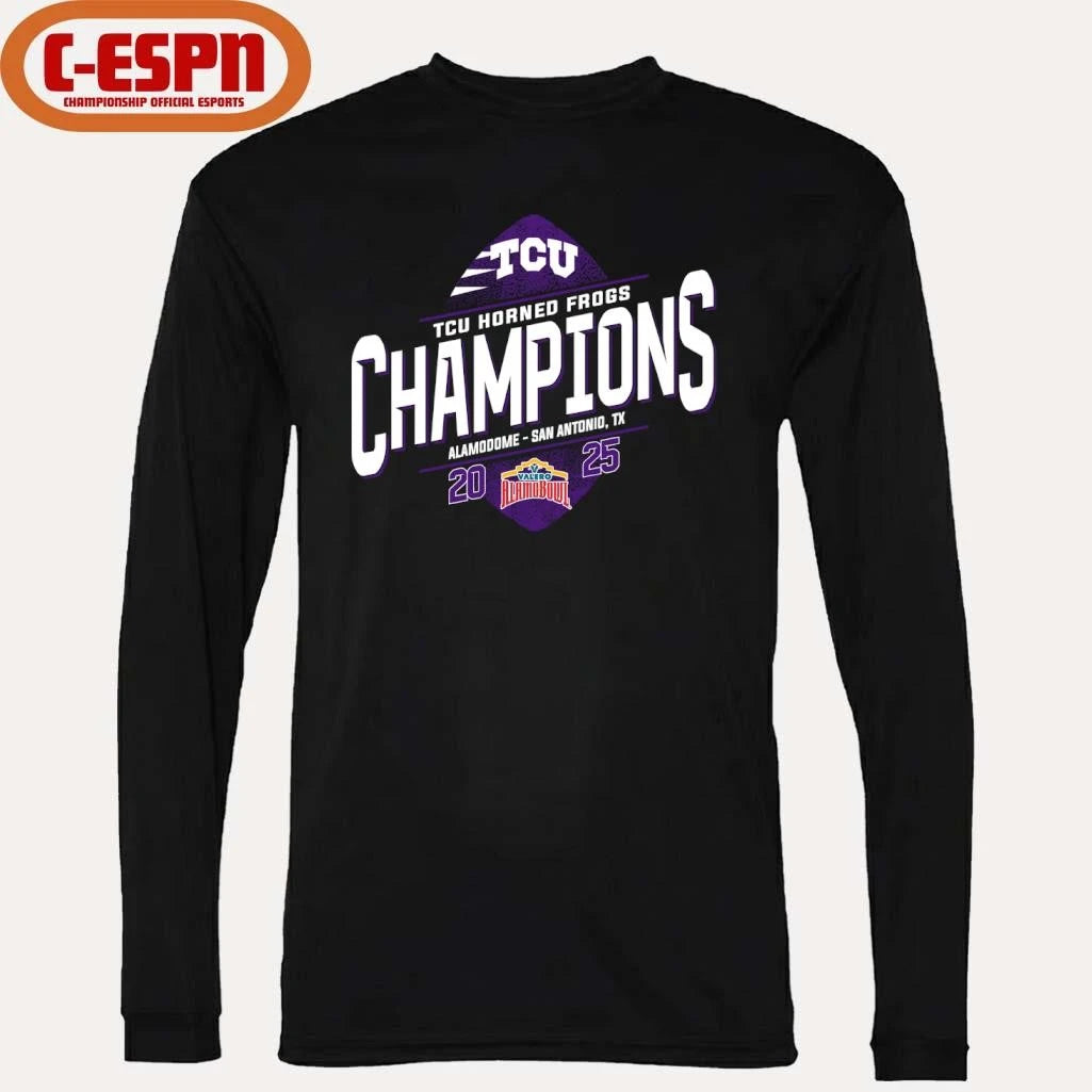 Official TCU Football 2025 Alamo Bowl Champions T-Shirt