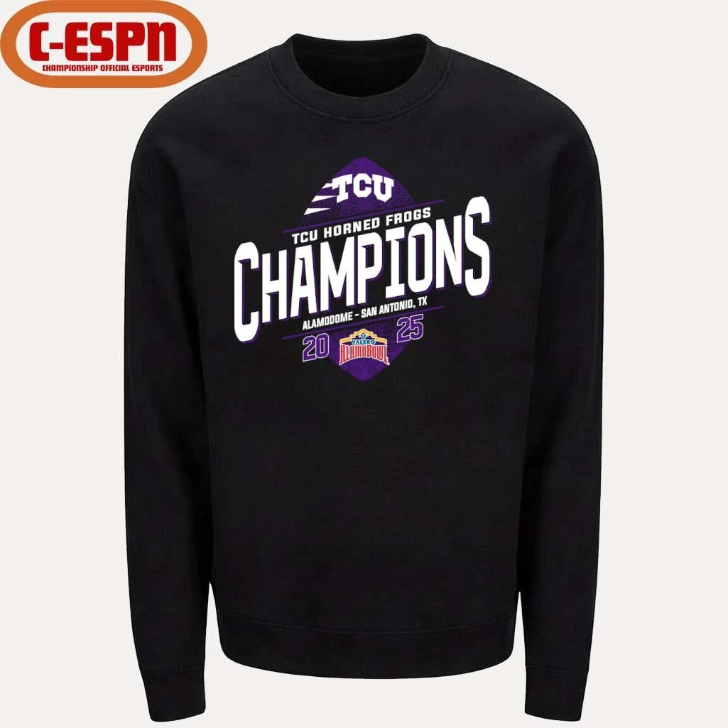 Official TCU Football 2025 Alamo Bowl Champions T-Shirt