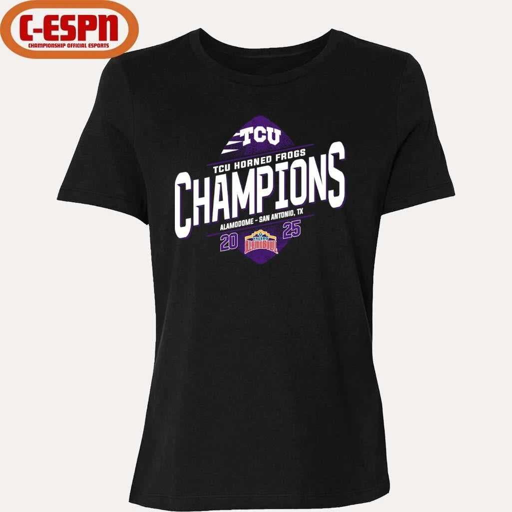 Official TCU Football 2025 Alamo Bowl Champions T-Shirt