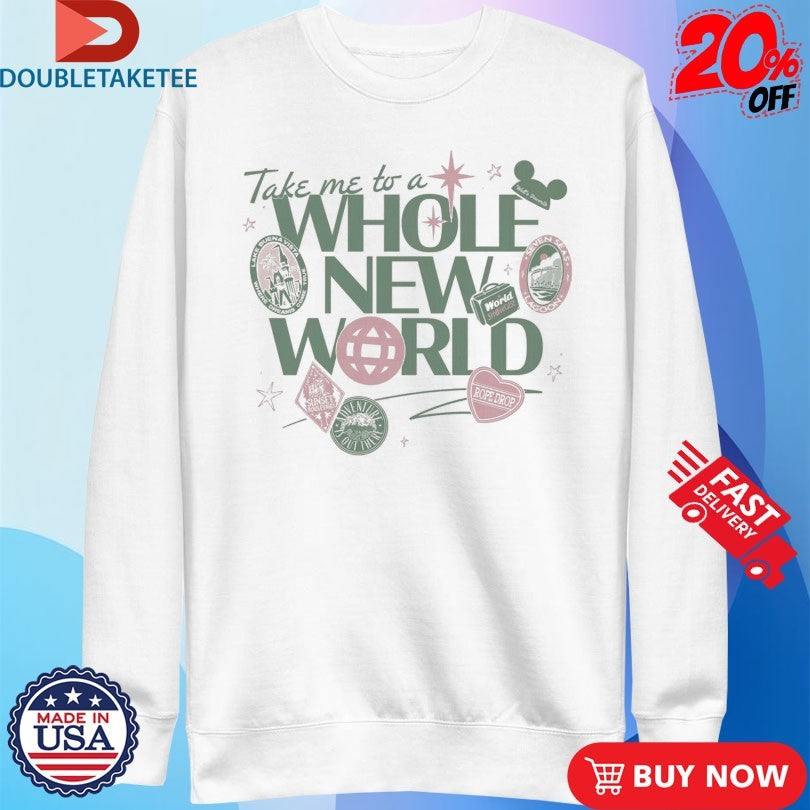 Take Me To A Whole New World Crop Shirts