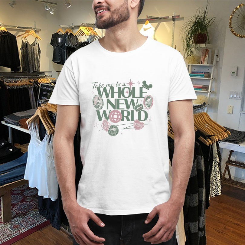 Take Me To A Whole New World Crop Shirts