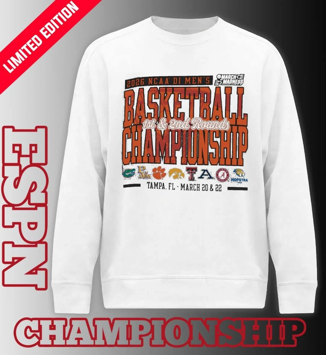 Official Tampa, FL 2026 NCAA DI Men’s Basketball Championship – March 20 &amp; 22 T-Shirt