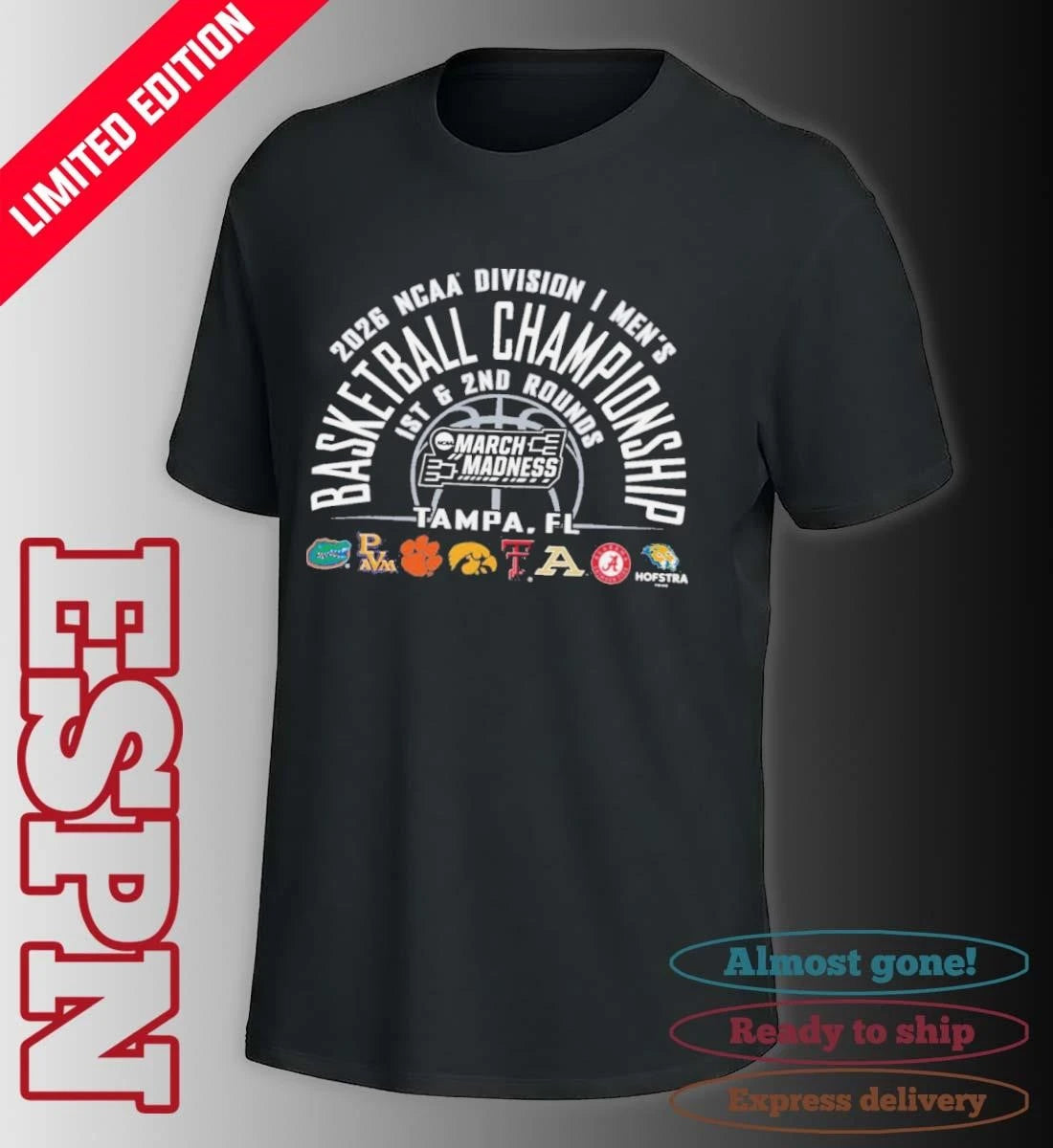 Official Tampa Regional 2026 NCAA DI Men’s Basketball Championship T-Shirt