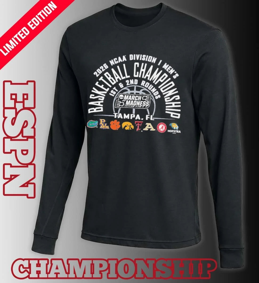Official Tampa Regional 2026 NCAA DI Men’s Basketball Championship T-Shirt