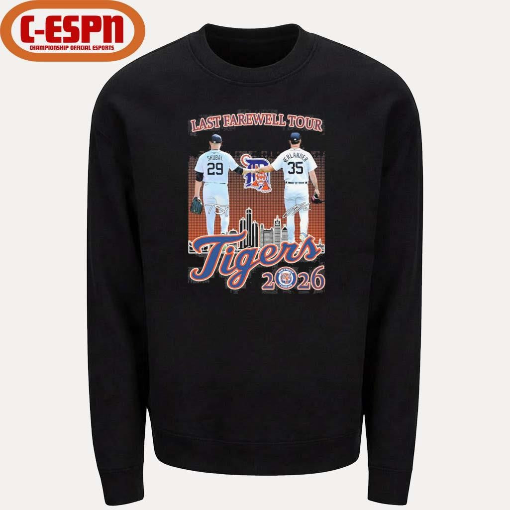 Official Tarik Skubal And Justin Verlander Last Farewell Tour 2026 Shirt