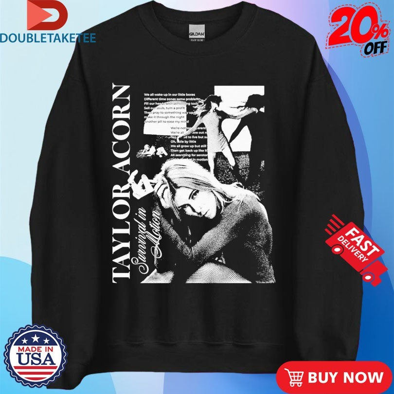 Official Taylor Acorn Survival In Motion Album Collage Shirts