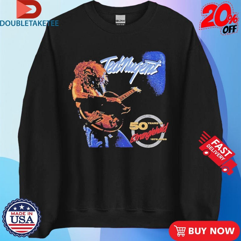 Official Ted Nugent 50th Anniversary Stranglehold 1975 2025 Photo Shirts