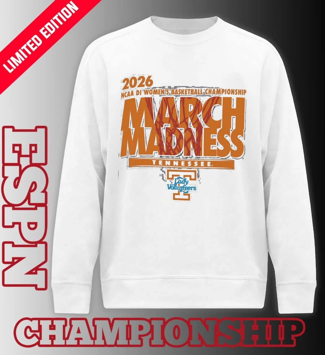 Official Tennessee Women’s Basketball Single Team 2026 NCAA March Madness Shirt
