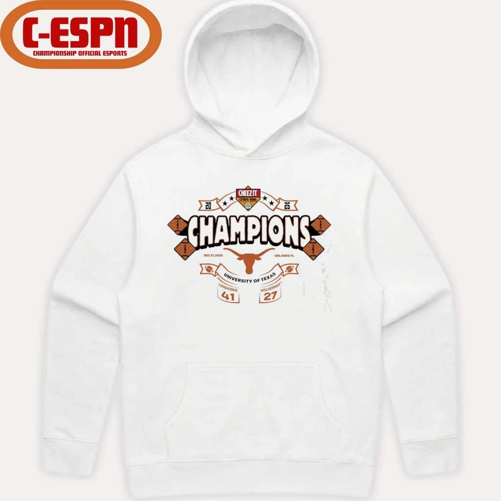 Official Texas Longhorns 2025 Cheez-it Citrus Bowl Champions Score Shirt