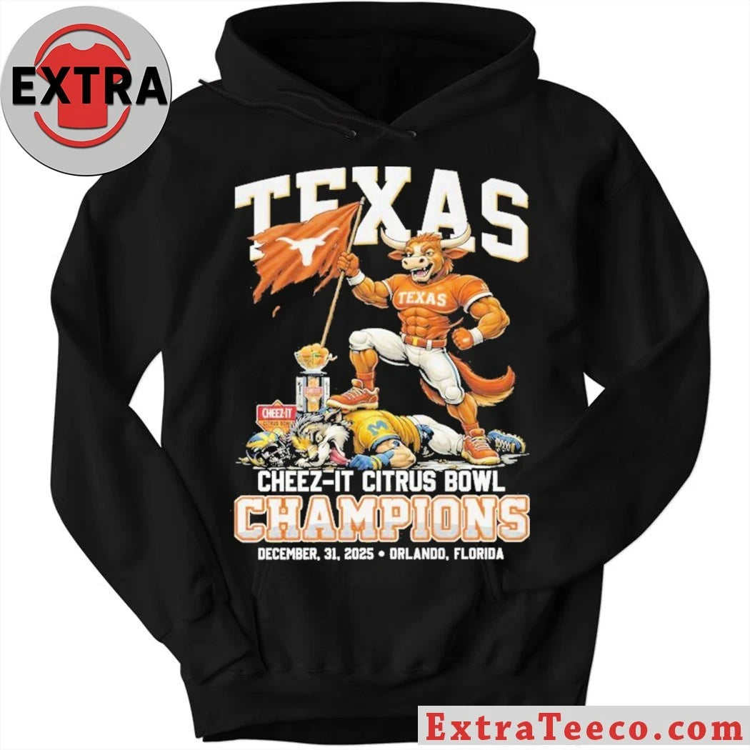 Official Texas Longhorns Cheez-It Citrus Bowl Champions December, 31, 2025 Logo T-Shirt
