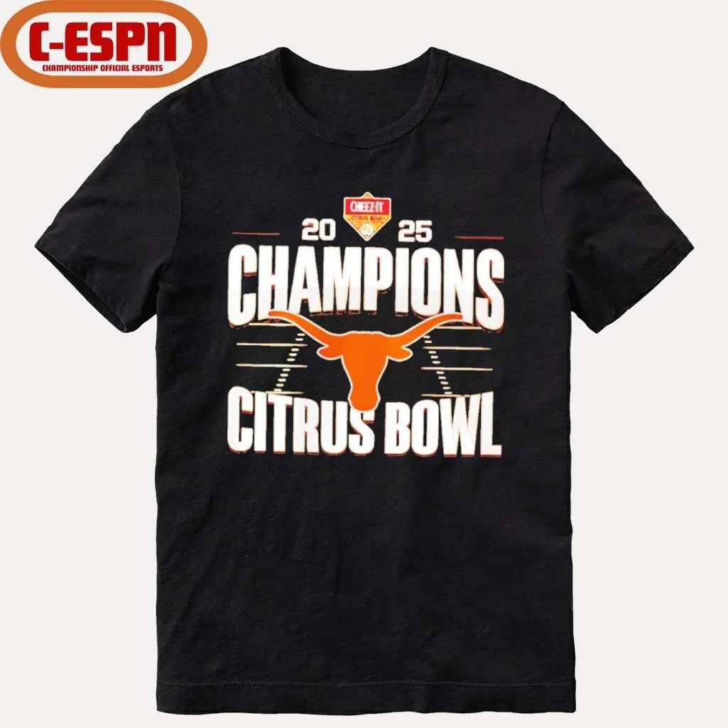 Official Texas Longhorns Citrus Bowl Champions 2025 logo shirt
