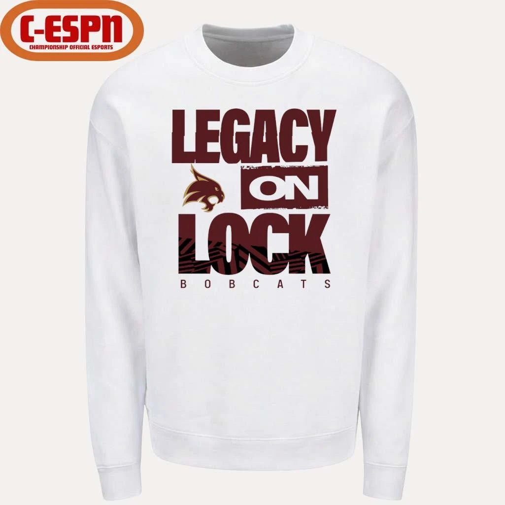 Official Texas State Men’s Basketball Legacy On Lock Bench T-Shirt