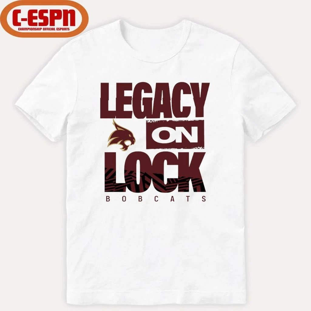 Official Texas State Men’s Basketball Legacy On Lock Bench T-Shirt