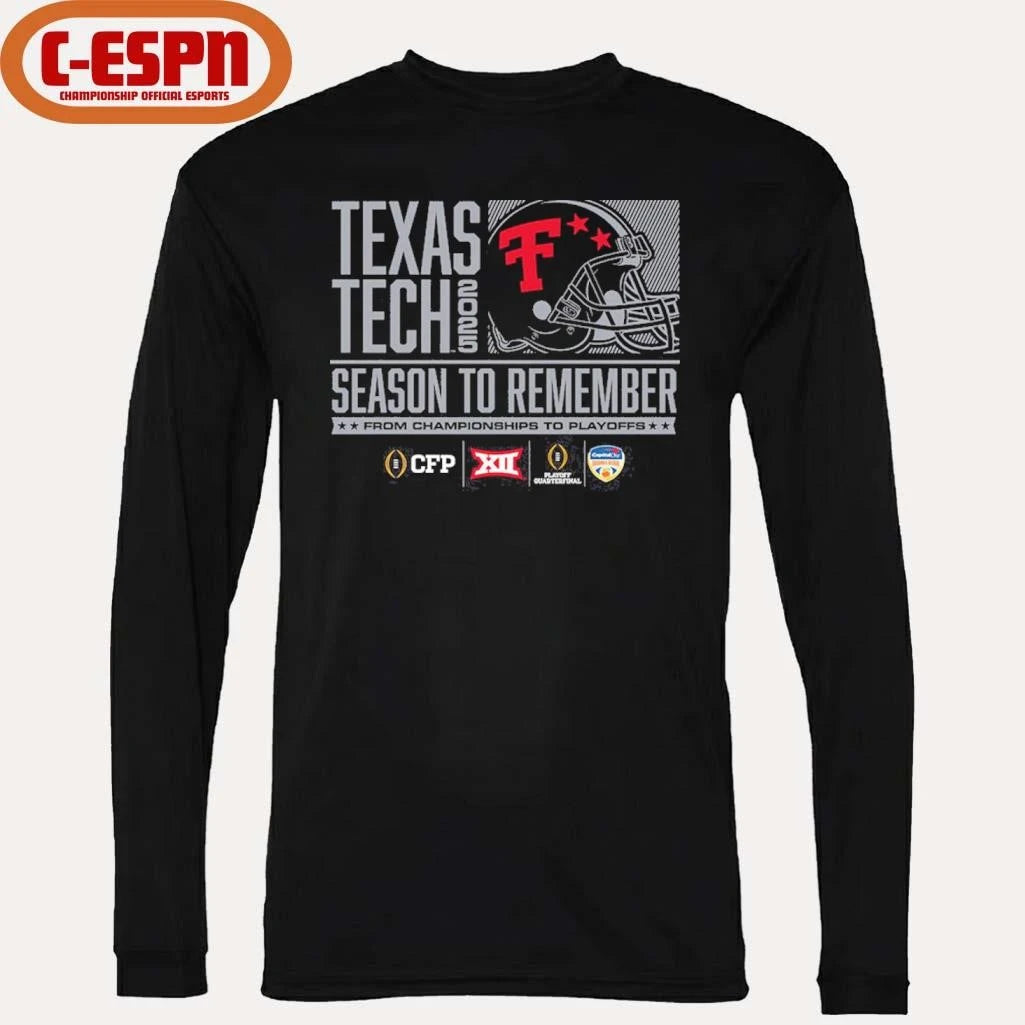 Official Texas Tech 2025 Football Season To Remember T-Shirt