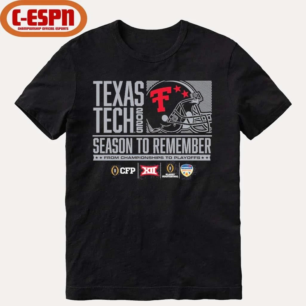 Official Texas Tech 2025 Football Season To Remember T-Shirt