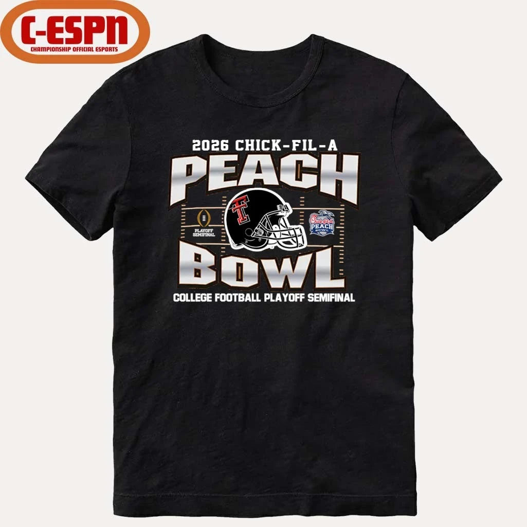 Official Texas Tech Red Raiders 2026 CFP Peach Bowl Shirt